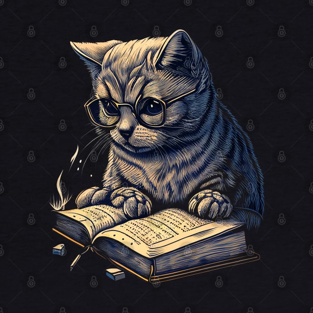 Book Worm Cat by pako-valor